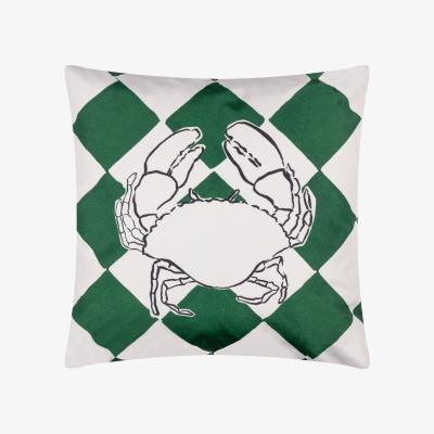 The Range Checkered Recycled Outdoor Cushion - Green
