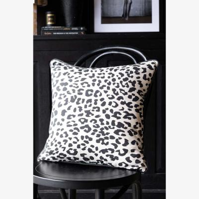Rockett St George Monochrome Leopard Sit The Fuck Down Cushion