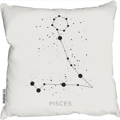 The Range Star Constellation Zodiac Pisces Stylish Cushion - White / 60cm