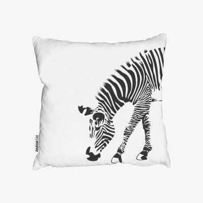 The Range Zebra Cushion - White / 60cm