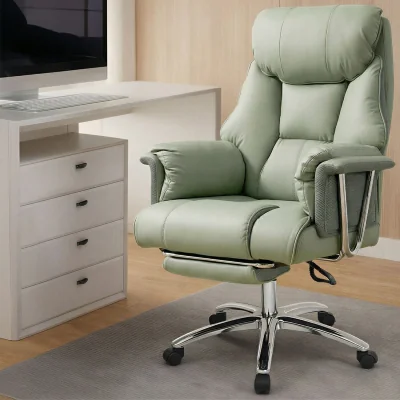 The Range Executive Office Chair Wide Spring Cushion Recliner with Footrest