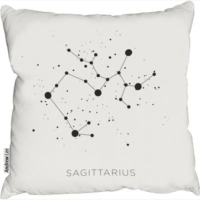 The Range Star Constellation Zodiac Sagittarius Stylish Cushion - White / 60cm