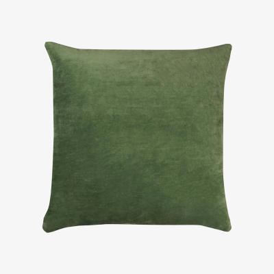 The Range Tanda Velvet Cushion - Eucalyptus-Teal / Feather