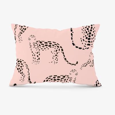 The Range Abstract Leopard Pattern Cushion - Pink / 28cm