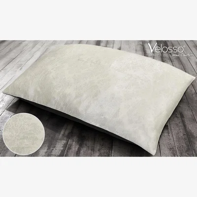 The Range Damask Woven Lounging Cushion with Non-slip Base - Cream