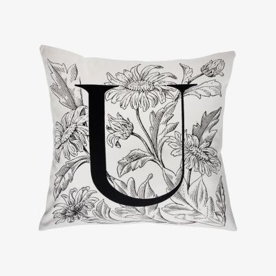 Rockett St George Monochrome Illustration U Cushion