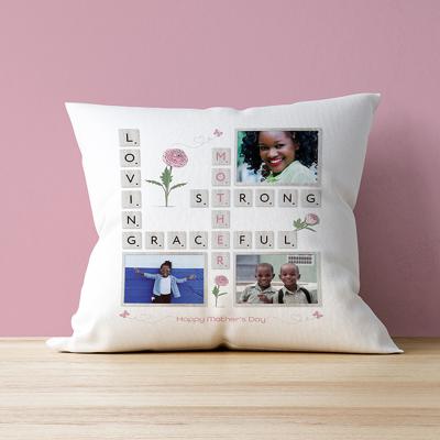 The Range Personalised Three Photo Cushion - Mother's Day