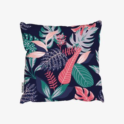 The Range Painted Tropical Exotic Leaves Cushion - Pink / 60cm