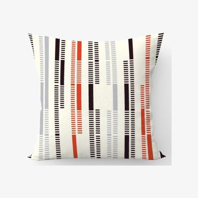 The Range Dashed Stroke Pattern Cushion - Red / 45cm