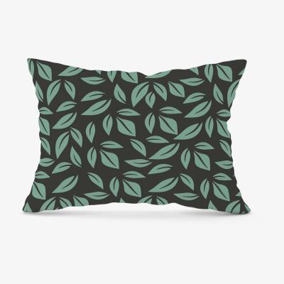 The Range Delicate Leaf Cushion - Green / 28cm