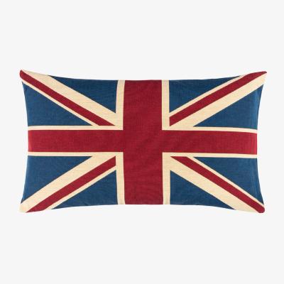 The Range Union Jack Flag Tapestry Cushion 46 x 32cm - Blue-Red / Polyester