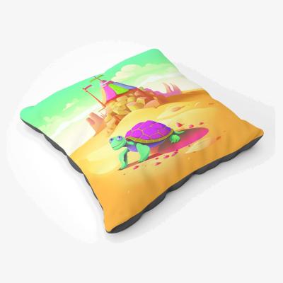 The Range Turtle On A Beach Holiday Floor Cushion - Yellow