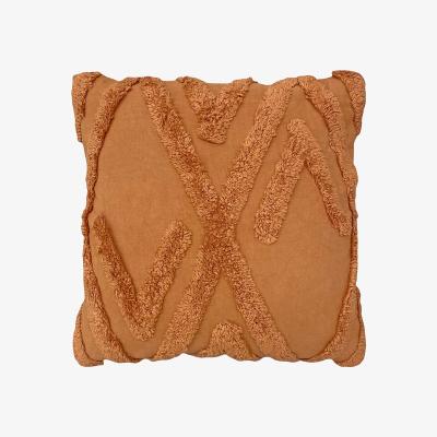 The Range Kamjo Geometric Tufted Cushion - Rust