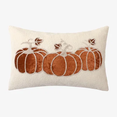The Range Set of 3 Pumpkins Cushions - Cream and Orange