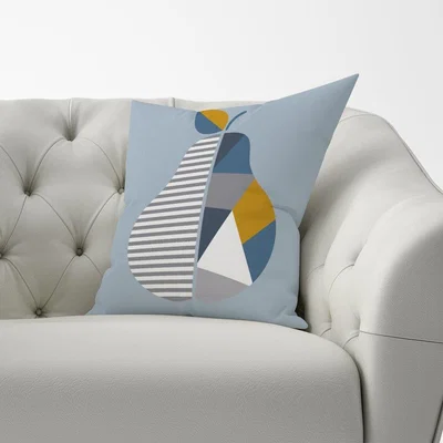 The Range Geometric Pear Cushion - Blue / 60cm
