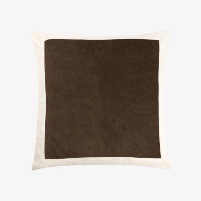 The Range Auden Linen Velvet Feather Rich Cushion - Mole