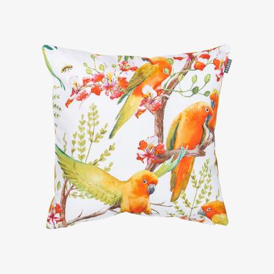 The Range Tropical Love Birds Outdoor Cushion - Love Birds/Ochre Yellow