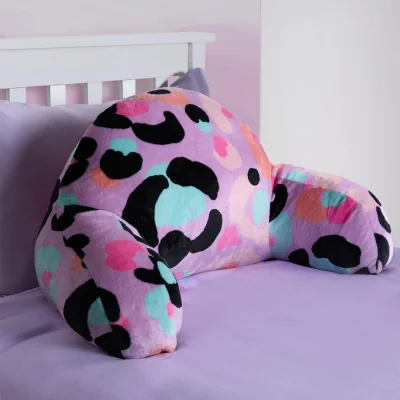 The Range OHS Kids Leopard Fleece Cuddle Cushion - Lilac