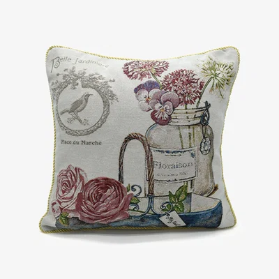 The Range Tapestry Filled Jardine Cushion - Pink