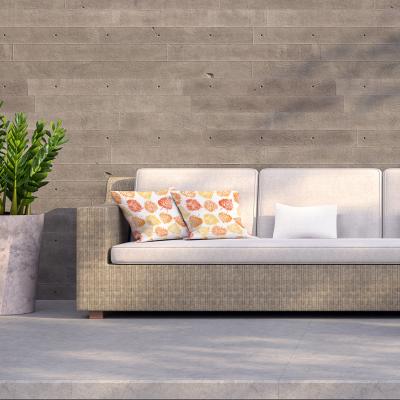 The Range Hand Drawn Boho Spring Pattern Outdoor Cushion - Orange / 60cm