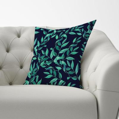 The Range Delicate Green Foliage Cushion - Green / 45cm