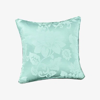 The Range Soft Luxury Jacquard Floral Iris Cushion - Silver