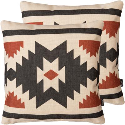 The Range Aztec Pattern Outdoor Cushion (Set of 2) - Orange