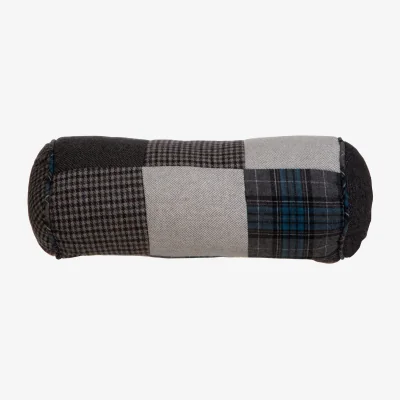 The Range Heritage Patchwork Blue Bolster Cushion - Multicolour