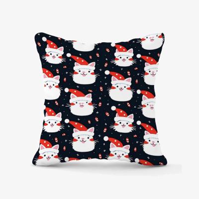 The Range Cute Cats Wearing Santa Claus Hats Cushion - Red / 45cm