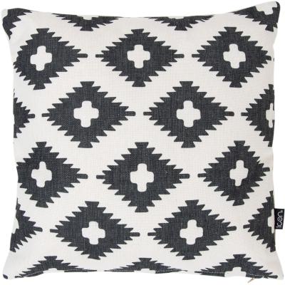 The Range Geometric Diamond Print Outdoor Cushion - White