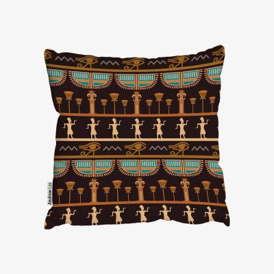 The Range Tribal Egyptian Silhouettes Cushion - Brown / 45cm