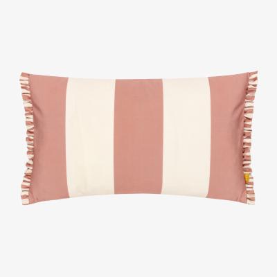 The Range Araya Striped Velvet Polyester Filled Cushion - Pink