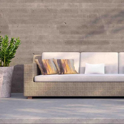 The Range Abstract Grunged Paint Outdoor Cushion - Brown / 45cm