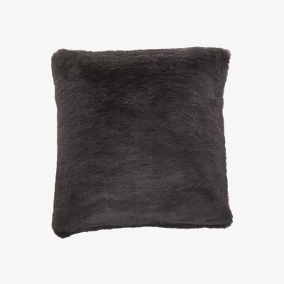 The Range Bosie Lamina Grey Square Fur Cushion - Grey