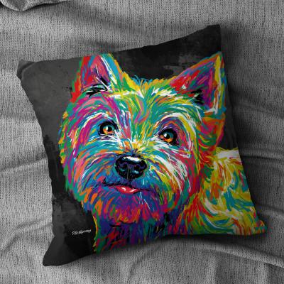 The Range PD Moreno Roland the Westie Cushion - Velvet