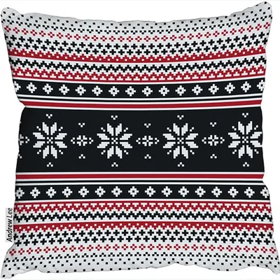 The Range Abstract Christmas Stylish Cushion - Red / 60cm
