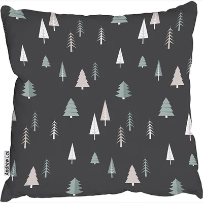 The Range Christmas Winter Forest Outdoor Comfy Cushion - Black / 60cm