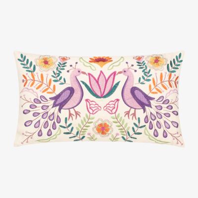 The Range Broderie Embroidered Cushion - Multicolour / Polyester