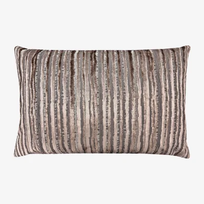 The Range Meridian Stripe Cushion - Silver