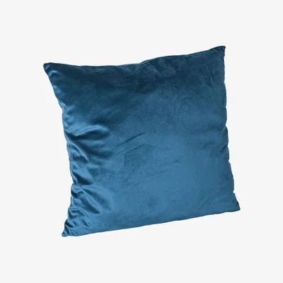 The Range Square Velvet Cushion - 55cm x 55cm - Blue