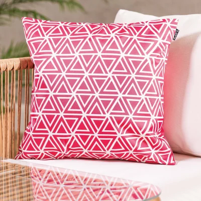The Range 4 Pack Cushion 43x43cm Triangle Geo, Pink - Pink