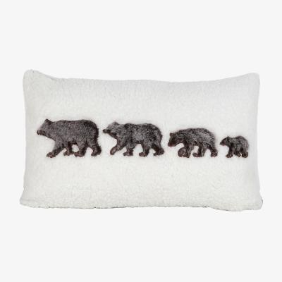 The Range Family Of Bears Sherpa Cushion - White
