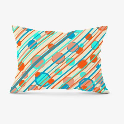 The Range Retro Stripes And Circles Cushion - Orange / 28cm