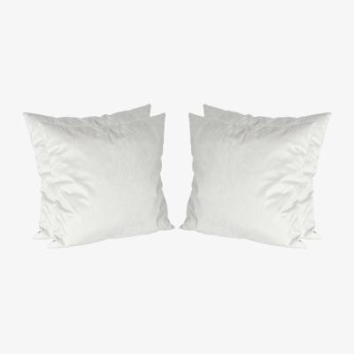The Range Square Velvet Cushions - 55cm x 55cm - Pack of 4 - Cream