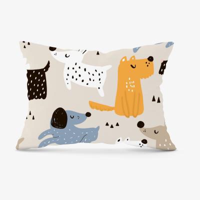 The Range Hand Drawn Dogs Cushion - Orange / 28cm