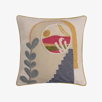 The Range Margo Embroidered Cushion - Multicolour / Polyester