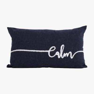 The Range Calm Tufted Cushion - Navy