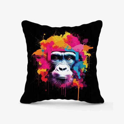 The Range Multi Coloured Monkey Face Outdoor Cushion - Pink / 60cm