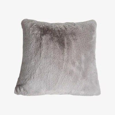 The Range Large Rabbit Faux Fur Cushion - Grey