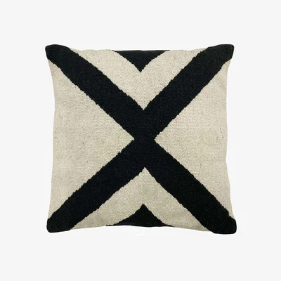 The Range Altai Monochrome Jacquard Cushion - White